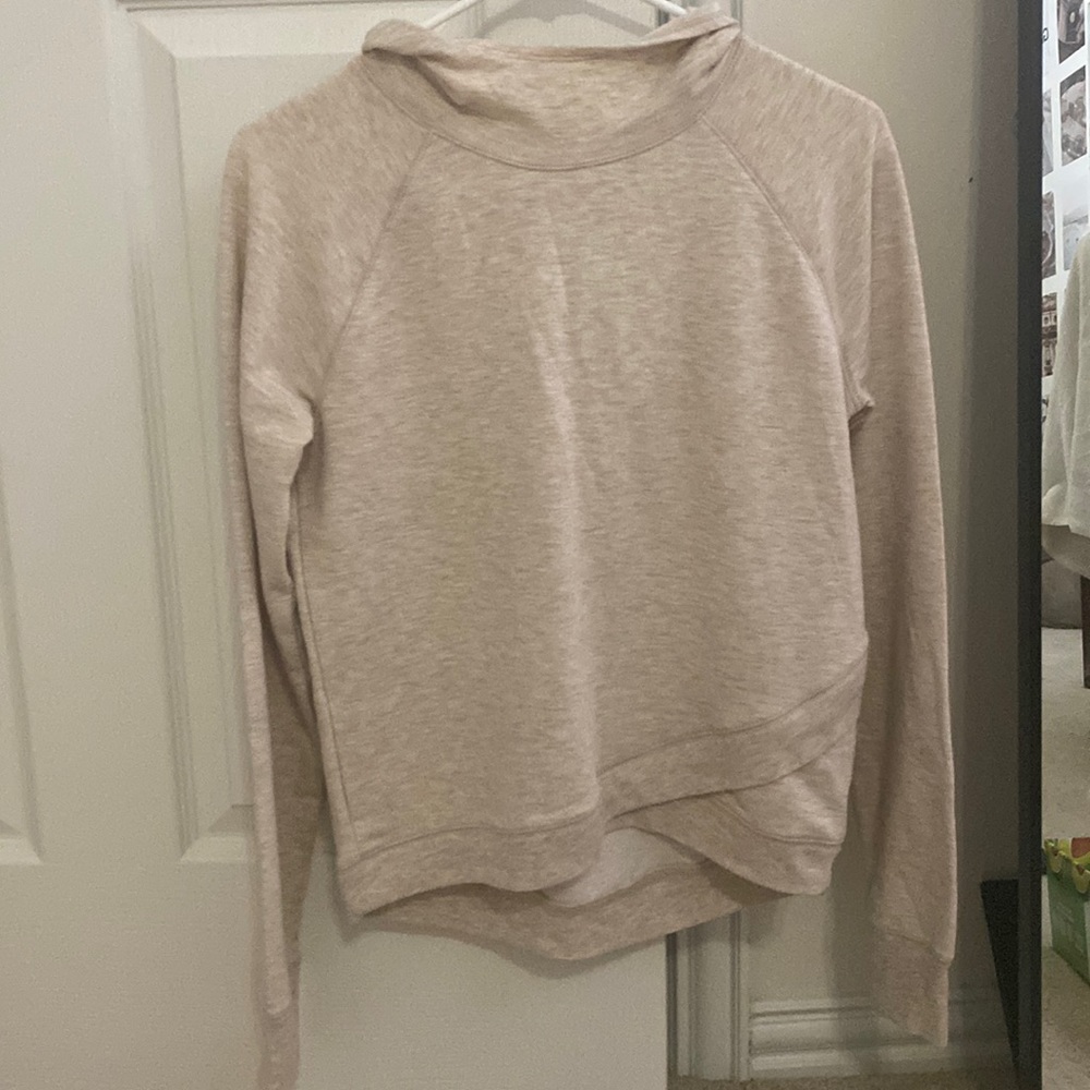 Beige Tan Lightweight pullover sweatshirt hoodie